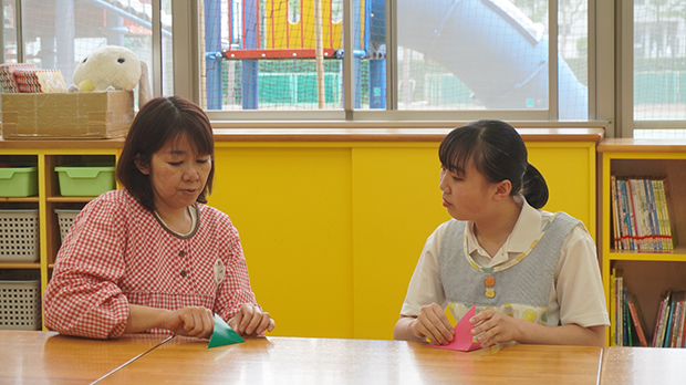 1年次からの現場体験を通して幼稚園教諭として必要な力を身につける