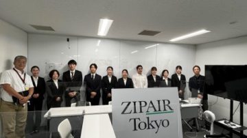 エアライン・ホテルアカデミー生、ZIPAIR Tokyoを訪問