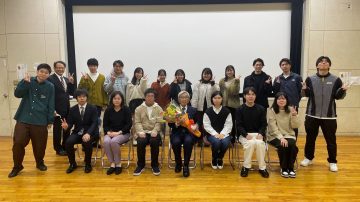 【教育学部】初等教科教育法（社会）で「戦争体験の講演会」を実施いたしました